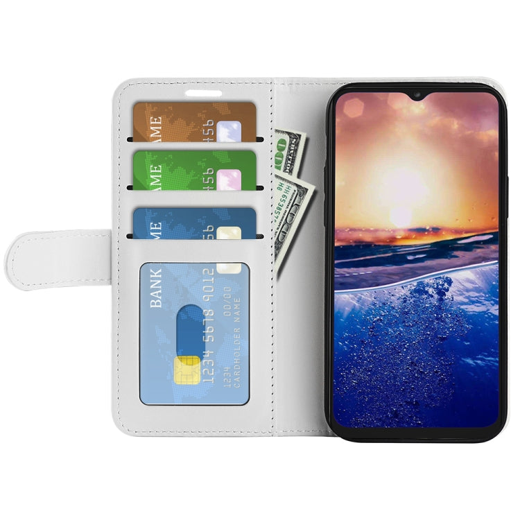 For TCL 40R R64 Texture Horizontal Flip Leather Phone Case(White)