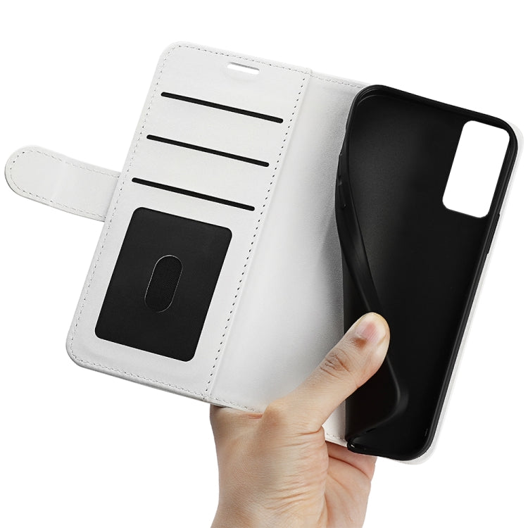 For TCL 40R R64 Texture Horizontal Flip Leather Phone Case(White)