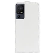 For TCL 40 SE R64 Texture Vertical Flip Leather Phone Case(White)