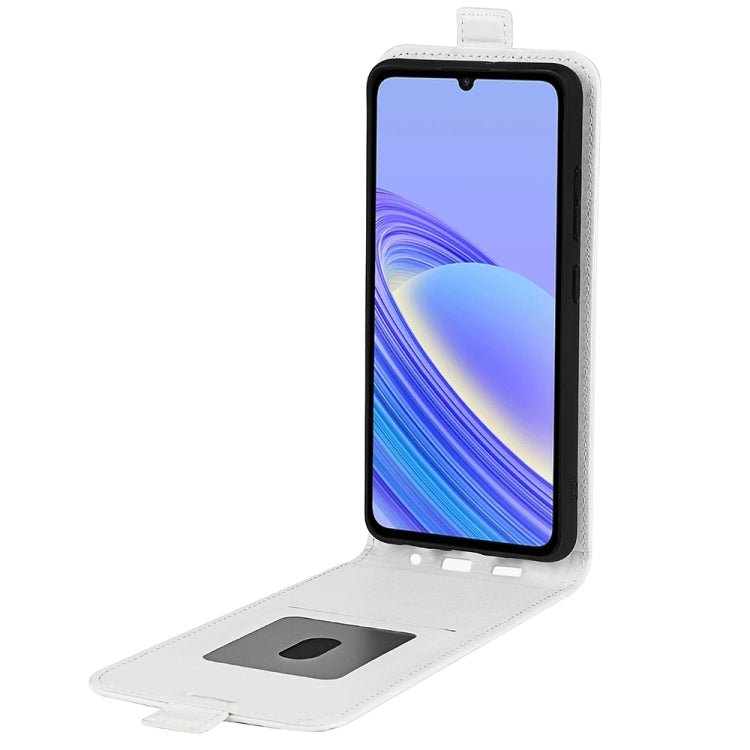 For TCL 40 SE R64 Texture Vertical Flip Leather Phone Case(White)