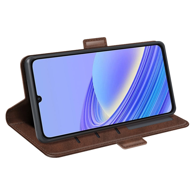 For TCL 40 SE Dual-side Magnetic Buckle Leather Phone Case(Brown)