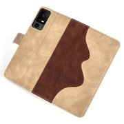 For TCL 40R Stitching Horizontal Flip Leather Phone Case(Yellow)