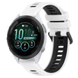 For Garmin Forerunner 265S 18mm Sports Two-Color Silicone Watch Band(White+Black) - Smart Wear by PMC TechLife | Online Shopping South Africa | PMC TechLife