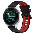 For Garmin Forerunner 265S 18mm Sports Two-Color Silicone Watch Band(Black+Red) - Smart Wear by PMC TechLife | Online Shopping South Africa | PMC TechLife