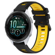 For Garmin Forerunner 265S 18mm Sports Two-Color Silicone Watch Band(Black+Yellow) -  by PMC TechLife | Online Shopping South Africa | PMC TechLife