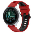 For Garmin Forerunner 265S Music 18mm Sports Two-Color Silicone Watch Band(Red+Black) - Smart Wear by PMC TechLife | Online Shopping South Africa | PMC TechLife