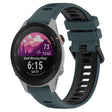 For Garmin Forerunner 255S 18mm Sports Two-Color Silicone Watch Band(Olive Green+Black) - Smart Wear by PMC TechLife | Online Shopping South Africa | PMC TechLife