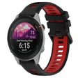 For Garmin Forerunner 255S 18mm Sports Two-Color Silicone Watch Band(Black+Red) - Smart Wear by PMC TechLife | Online Shopping South Africa | PMC TechLife