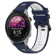For Garmin Forerunner 255S 18mm Sports Two-Color Silicone Watch Band(Midnight Blue+White) - Smart Wear by PMC TechLife | Online Shopping South Africa | PMC TechLife