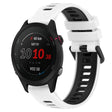 For Garmin Forerunner 255S Music 18mm Sports Two-Color Silicone Watch Band(White+Black) - Smart Wear by PMC TechLife | Online Shopping South Africa | PMC TechLife