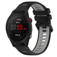For Garmin Forerunner 255S Music 18mm Sports Two-Color Silicone Watch Band(Black+Grey) - Smart Wear by PMC TechLife | Online Shopping South Africa | PMC TechLife