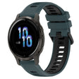 For Garmin Venu 2S 18mm Sports Two-Color Silicone Watch Band(Olive Green+Black) - Smart Wear by PMC TechLife | Online Shopping South Africa | PMC TechLife