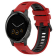 For Garmin Vivoactive 4S 18mm Sports Two-Color Silicone Watch Band(Red+Black) - Smart Wear by PMC TechLife | Online Shopping South Africa | PMC TechLife