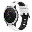 For Garmin Vivoactive3 20mm Sports Two-Color Silicone Watch Band(White+Black) - Smart Wear by PMC TechLife | Online Shopping South Africa | PMC TechLife