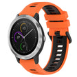 For Garmin Vivoactive3 20mm Sports Two-Color Silicone Watch Band(Orange+Black) - Smart Wear by PMC TechLife | Online Shopping South Africa | PMC TechLife