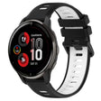 For Garmin Venu 2 Plus 20mm Sports Two-Color Silicone Watch Band(Black+White) - Smart Wear by PMC TechLife | Online Shopping South Africa | PMC TechLife