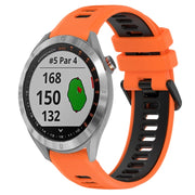 For Garmin Approach S40 20mm Sports Two-Color Silicone Watch Band(Orange+Black)