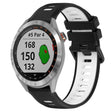 For Garmin Approach S40 20mm Sports Two-Color Silicone Watch Band(Black+White) - Smart Wear by PMC TechLife | Online Shopping South Africa | PMC TechLife