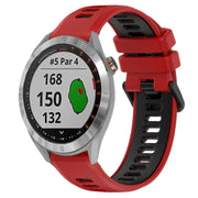 For Garmin Approach S40 20mm Sports Two-Color Silicone Watch Band(Red+Black)