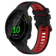 For Garmin Forerunner 158 20mm Sports Two-Color Silicone Watch Band(Black+Red) - Smart Wear by PMC TechLife | Online Shopping South Africa | PMC TechLife