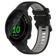 For Garmin Forerunner 158 20mm Sports Two-Color Silicone Watch Band(Black+Grey) - Smart Wear by PMC TechLife | Online Shopping South Africa | PMC TechLife
