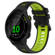 For Garmin Forerunner 158 20mm Sports Two-Color Silicone Watch Band(Black+Green) - Smart Wear by PMC TechLife | Online Shopping South Africa | PMC TechLife