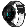 For Garmin Forerunner 55 20mm Sports Two-Color Silicone Watch Band(Black+White) - Smart Wear by PMC TechLife | Online Shopping South Africa | PMC TechLife