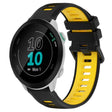 For Garmin Forerunner 55 20mm Sports Two-Color Silicone Watch Band(Black+Yellow) - Smart Wear by PMC TechLife | Online Shopping South Africa | PMC TechLife