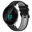 For Garmin Forerunner 55 20mm Sports Two-Color Silicone Watch Band(Black+Grey) - Smart Wear by PMC TechLife | Online Shopping South Africa | PMC TechLife