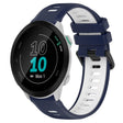 For Garmin Forerunner 55 20mm Sports Two-Color Silicone Watch Band(Midnight Blue+White) - Smart Wear by PMC TechLife | Online Shopping South Africa | PMC TechLife