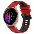 For Garmin Venu 20mm Sports Two-Color Silicone Watch Band(Red+Black) - Smart Wear by PMC TechLife | Online Shopping South Africa | PMC TechLife