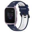 For Garmin Venu SQ 20mm Sports Two-Color Silicone Watch Band(Midnight Blue+White) -  by PMC TechLife | Online Shopping South Africa | PMC TechLife