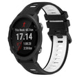 For Garmin Forerunner 245 20mm Sports Two-Color Silicone Watch Band(Black+White) - Smart Wear by PMC TechLife | Online Shopping South Africa | PMC TechLife