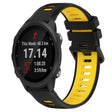 For Garmin Forerunner 245 20mm Sports Two-Color Silicone Watch Band(Black+Yellow) - Smart Wear by PMC TechLife | Online Shopping South Africa | PMC TechLife