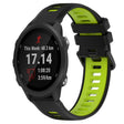For Garmin Forerunner 245 20mm Sports Two-Color Silicone Watch Band(Black+Green) - Smart Wear by PMC TechLife | Online Shopping South Africa | PMC TechLife