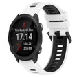 For Garmin Forerunner 245 Music 20mm Sports Two-Color Silicone Watch Band(White+Black) - Smart Wear by PMC TechLife | Online Shopping South Africa | PMC TechLife