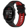 For Garmin Forerunner 245 Music 20mm Sports Two-Color Silicone Watch Band(Black+Red) - Smart Wear by PMC TechLife | Online Shopping South Africa | PMC TechLife