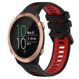 For Garmin Forerunner 645 20mm Sports Two-Color Silicone Watch Band(Black+Red) - Smart Wear by PMC TechLife | Online Shopping South Africa | PMC TechLife