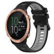 For Garmin Forerunner 645 20mm Sports Two-Color Silicone Watch Band(Black+Grey) -  by PMC TechLife | Online Shopping South Africa | PMC TechLife