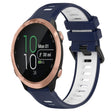 For Garmin Forerunner 645 20mm Sports Two-Color Silicone Watch Band(Midnight Blue+White) - Smart Wear by PMC TechLife | Online Shopping South Africa | PMC TechLife