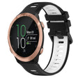 For Garmin Forerunner 645 Music 20mm Sports Two-Color Silicone Watch Band(Black+White) - Smart Wear by PMC TechLife | Online Shopping South Africa | PMC TechLife