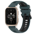 For Garmin Forerunner Sq2 20mm Sports Two-Color Silicone Watch Band(Olive Green+Black) - Smart Wear by PMC TechLife | Online Shopping South Africa | PMC TechLife