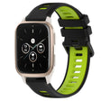 For Garmin Forerunner Sq2 20mm Sports Two-Color Silicone Watch Band(Black+Green) - Smart Wear by PMC TechLife | Online Shopping South Africa | PMC TechLife