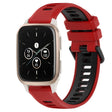 For Garmin Forerunner Sq2 20mm Sports Two-Color Silicone Watch Band(Red+Black) -  by PMC TechLife | Online Shopping South Africa | PMC TechLife