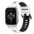 For Garmin Forerunner Sq2 Music 20mm Sports Two-Color Silicone Watch Band(White+Black) -  by PMC TechLife | Online Shopping South Africa | PMC TechLife