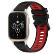 For Garmin Forerunner Sq2 Music 20mm Sports Two-Color Silicone Watch Band(Black+Red) - Smart Wear by PMC TechLife | Online Shopping South Africa | PMC TechLife