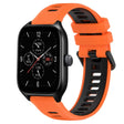 For Amazfit GTS 4 20mm Sports Two-Color Silicone Watch Band(Orange+Black) -  by PMC TechLife | Online Shopping South Africa | PMC TechLife