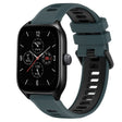 For Amazfit GTS 4 20mm Sports Two-Color Silicone Watch Band(Olive Green + Black) -  by PMC TechLife | Online Shopping South Africa | PMC TechLife