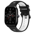 For Amazfit GTS 4 20mm Sports Two-Color Silicone Watch Band(Black+White) -  by PMC TechLife | Online Shopping South Africa | PMC TechLife