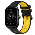 For Amazfit GTS 4 20mm Sports Two-Color Silicone Watch Band(Black+Yellow) -  by PMC TechLife | Online Shopping South Africa | PMC TechLife